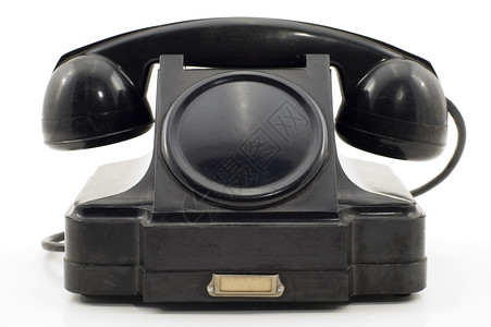 老电话乡愁听筒技术黑色怀旧白色电讯器具古董背景图片