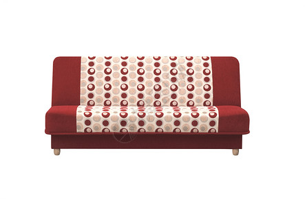 沙发座位枕头柔软度软垫椅子白色扶手椅红色装饰家具背景图片