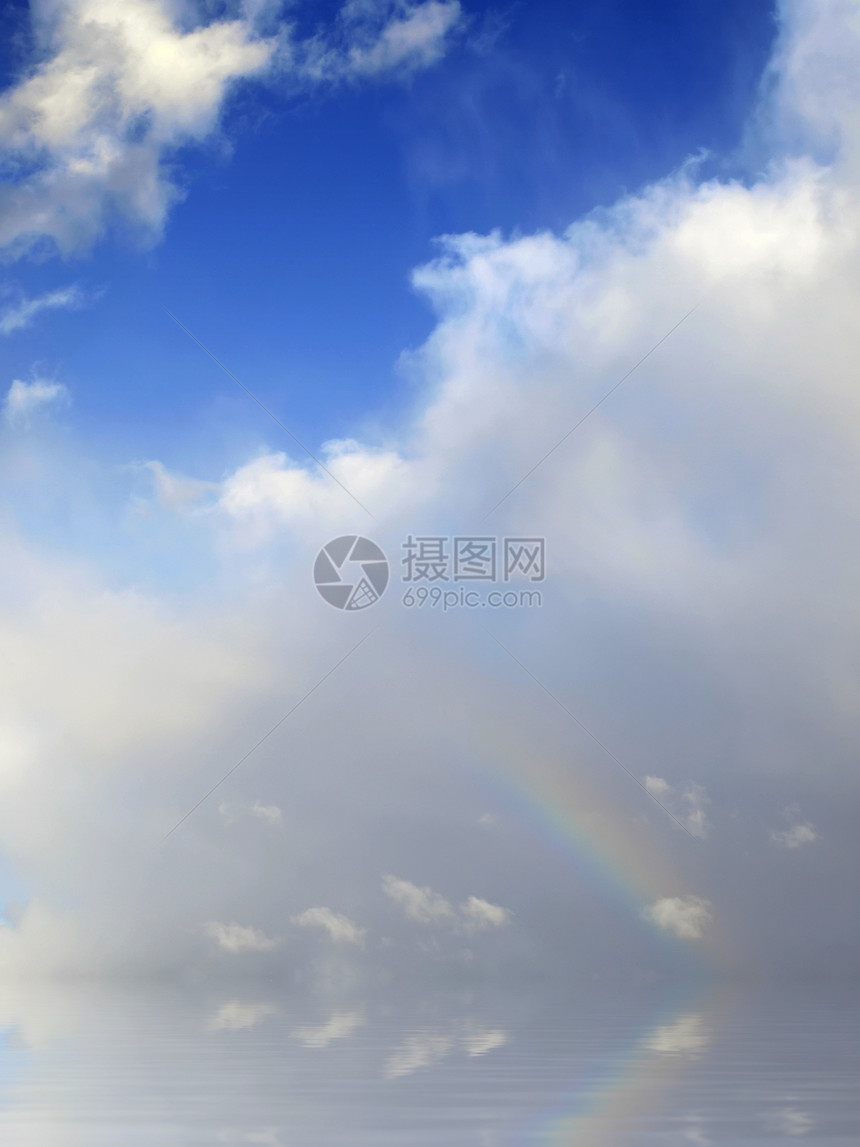 在彩虹之上风暴棱镜编队天空天气气候生态插图乐队气象图片