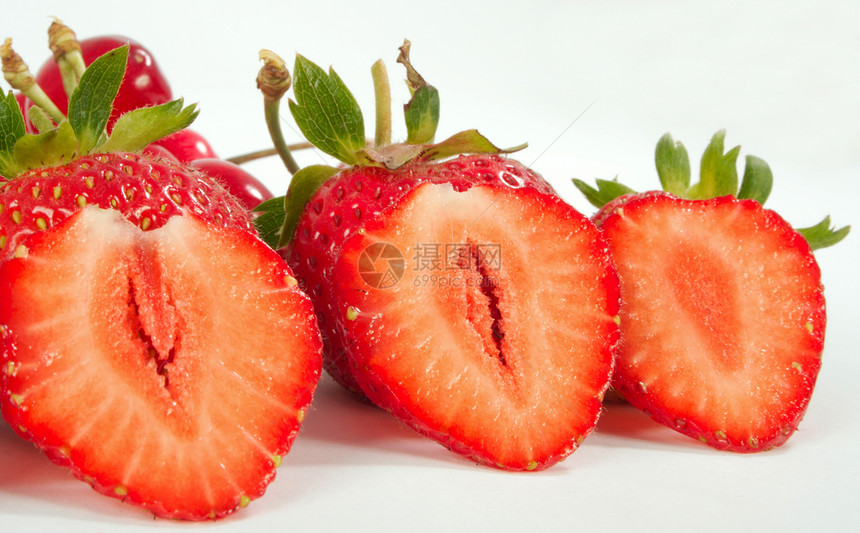 草莓养分白色甜点蔬菜早餐水果植物工作室宏观种子图片