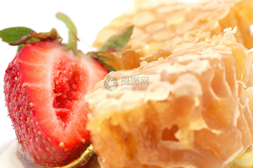 蜂蜜草莓和草莓图片
