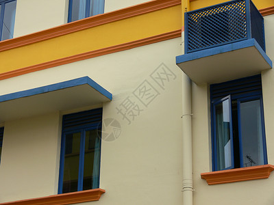 单数条纹建筑学建筑窗户房子背景图片