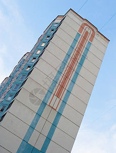 高梁建筑学力量建筑城市生活高层摩天大楼框架天空蓝色背景图片