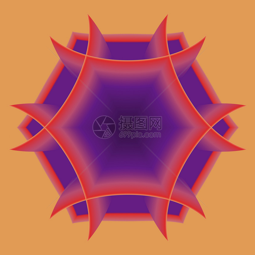 橙色六边形背景橙子金色紫色金子图片