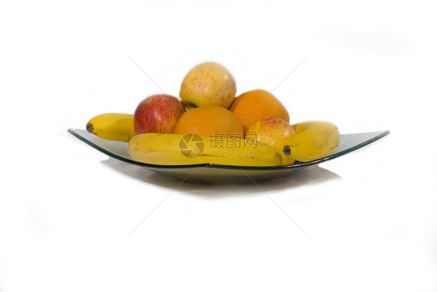水果橙子维生素食物盘子香蕉黄色红色图片