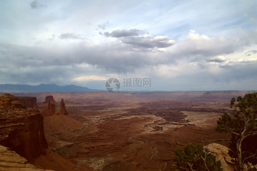 峡谷地绿色国家旅行游客高原迷宫马蹄公园图片