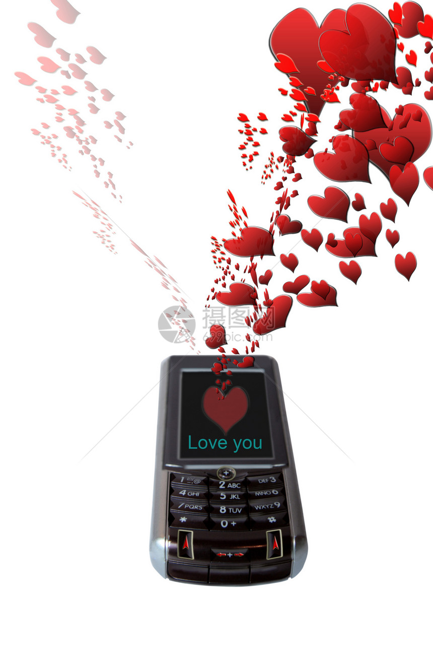 爱情讯息细胞屏幕邮件短信技术拨号纽扣钥匙情人问候语图片