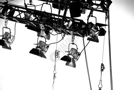 电影灯起重机白色工作室视频照片背景图片