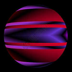 红星球红色紫色橙子科幻插图背景黑色小说圆圈背景图片