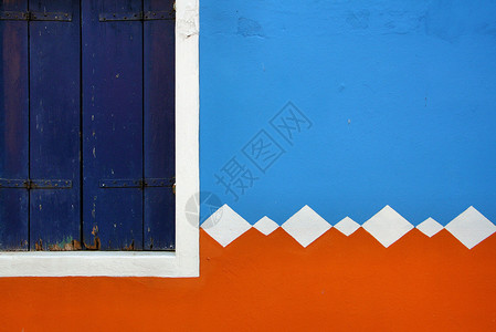 彩色墙壁和百叶窗背景图片