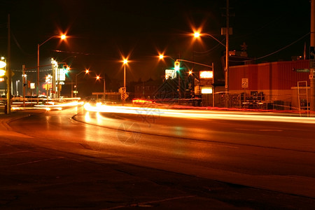 夜间主要街道背景图片