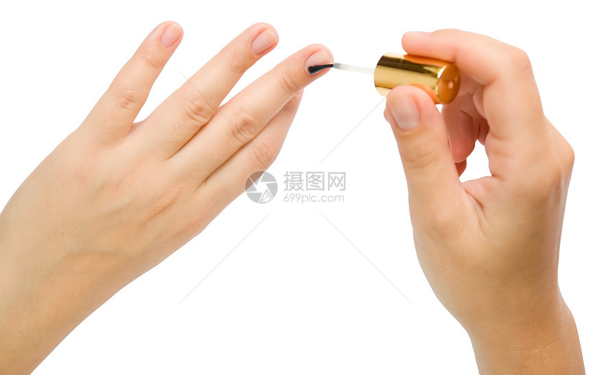 修指甲服务头发女性治疗绘画美容师职业拇指身体桌子图片