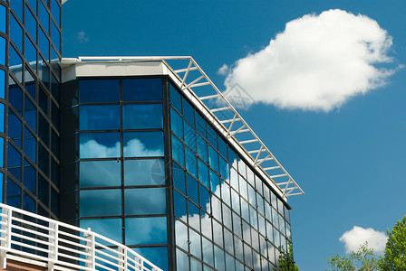 镜面墙商业大楼技术城市玻璃蓝色建筑学高科技天空窗户框架圆顶背景图片
