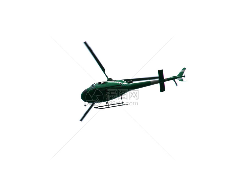 白色直升机被隔离飞行员航空天空旋转航班蓝色运输绿色菜刀乘客图片