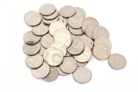 一堆美国硬币团体金融柱子收益货币帐户市场生活财富工资背景图片