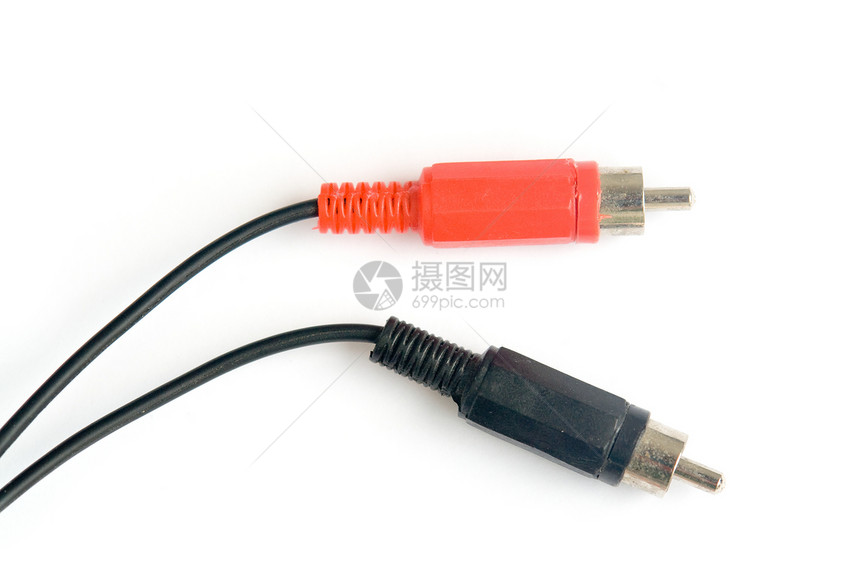 rca电缆黑色电子产品力量白色扬声器插头工作室记录视频电气图片