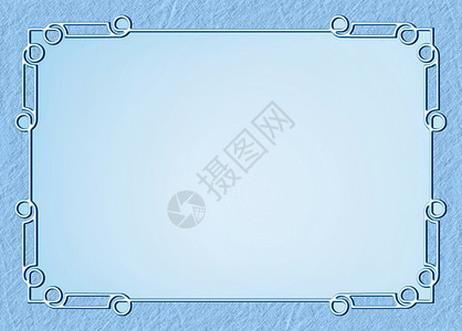 框架装饰插图纺织品边界风格蓝色横幅墙纸背景图片