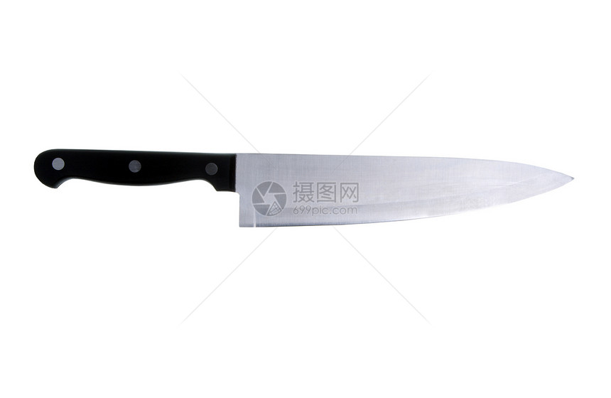 厨师刀危险厨房食物刀具屠夫工具烹饪用具白色铆钉图片