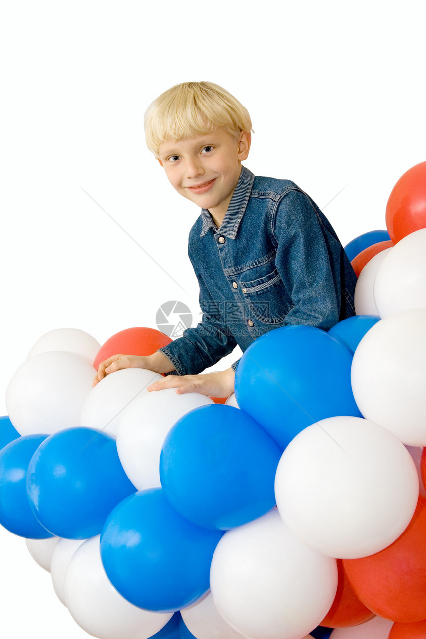 男孩和气球孩子们纪念日娱乐家庭男生玩具天后派对生日喜悦图片
