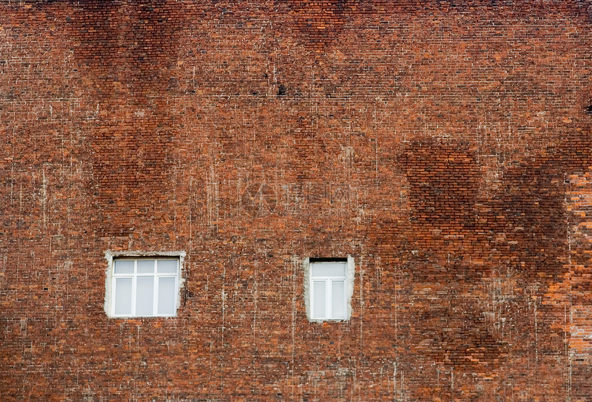 旧砖墙房子住宅居所建筑学城市建筑红色棕色窗框图片