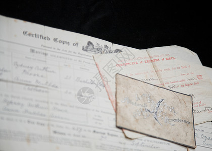 旧家庭证书背景图片