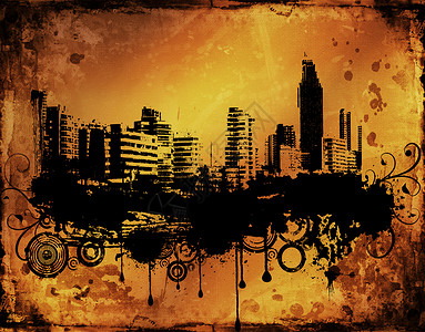 城市贫民窟插图建筑学建筑背景图片