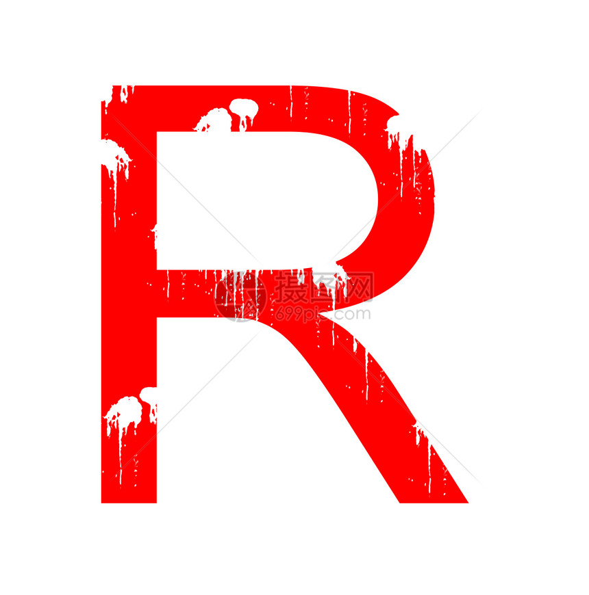 来信 R字体剪贴簿斑点邮票字母白色橡皮数字红色图片