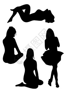 四位女性 轮光背景图片