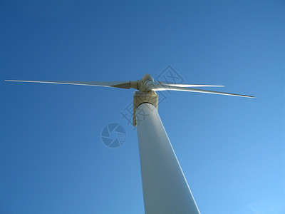 风车蓝天绿色活力能源背景图片