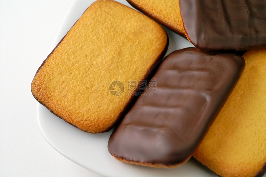 巧克力和橙饼干图片