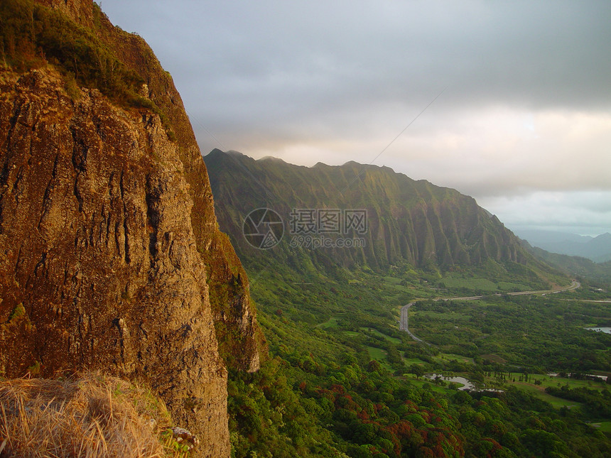 山区展望植被假期火山探索悬崖蓝色侵蚀天空旅行天堂图片