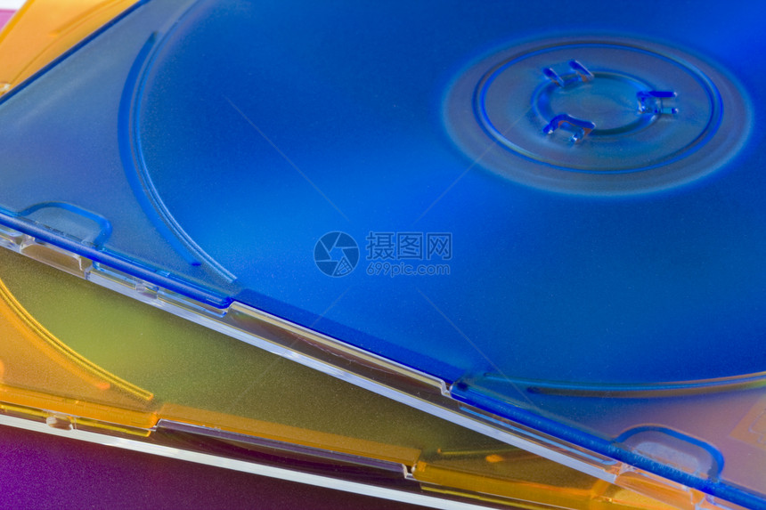 彩色珠宝案件中的CD或DVD光盘图片