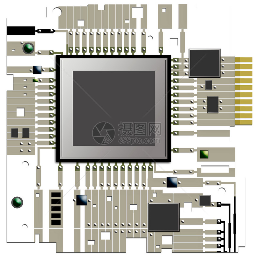 电子电路板硬件几何学连接器技术插图通讯晶体管工程手机电路图片
