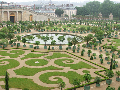 巴黎凡尔赛花园纪念碑花园遗迹背景图片