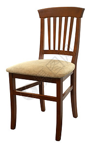 椅子木头家具橡木休息白色软垫座位背景图片