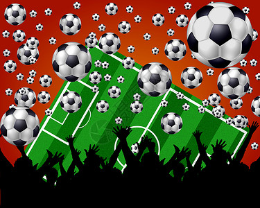 红足球背景背景图片