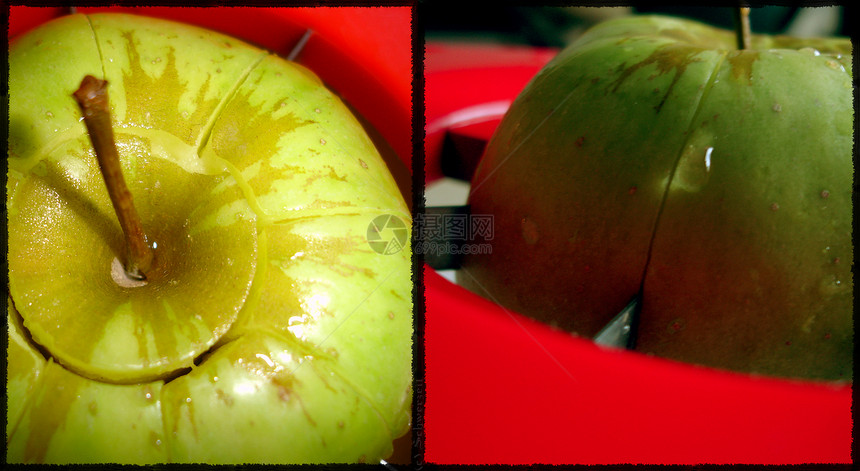 新鲜圆形绿色静物刀刃创造力果汁图片