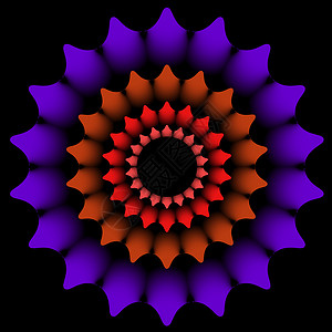 共心圆圈橙子几何学插图背景黑色紫色同心背景图片