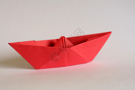 折纸船床单技术红色工艺艺术背景图片