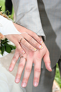 金环金绿色新娘金子指甲白色戒指修脚背景图片
