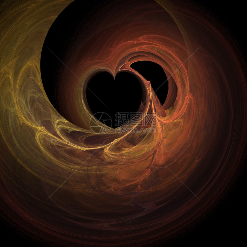 心摇漩涡黑色火焰流动活力金子漩涡状红色创造力图片