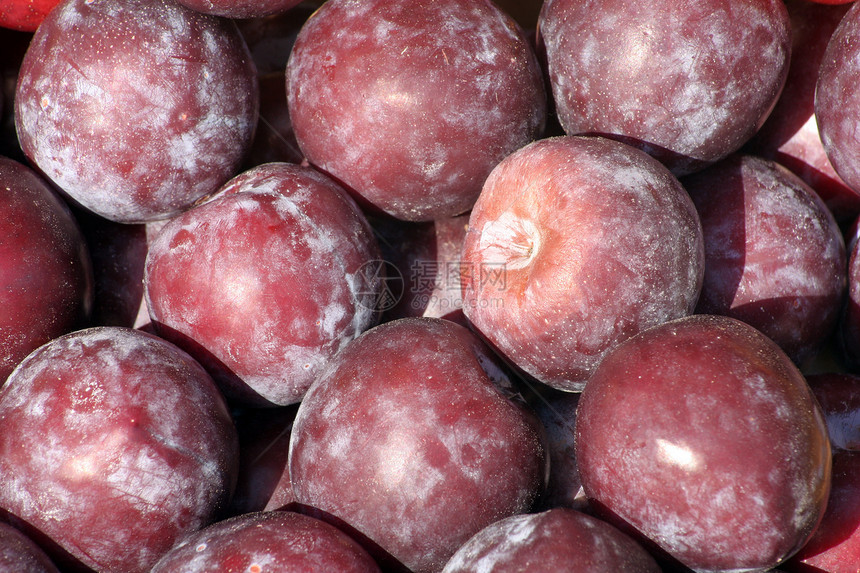 管道水果销售李子红色紫色市场图片