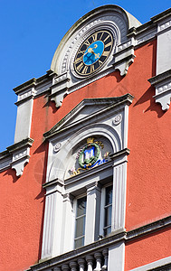 钟地标时间大厅纪念碑旅行教会房子小时蓝色手表圆圈高清图片素材