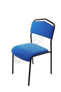 椅子公司家具织物座位金属凳子棉布蓝色背景图片
