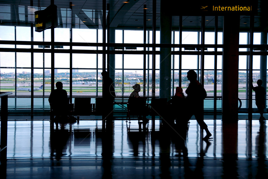 人民机场商业剪影运输座位飞行飞机假期航班椅子过境图片
