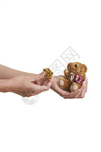 泰迪熊女孩玩物展示生日礼物背景图片