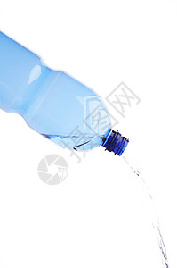 游水反射饮料蓝色液体流动茶点白色塑料食物背景图片
