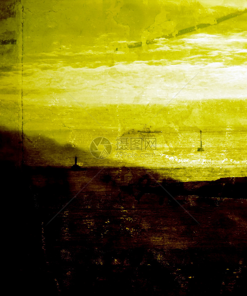 格朗吉背景背景石头海浪线条烧伤粮食宏观材料太阳噪音灯塔图片