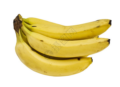 一群新鲜的香蕉营养黄色水果饮食白色背景图片