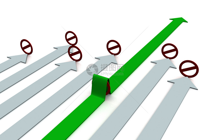 3D图像的移动方向选择团队成功插图商业领导者运动战略生长愿望映体图片